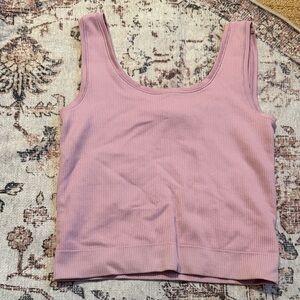 Athleta Mauve Ribbed Tank Top